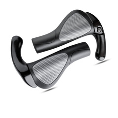 Bicycle mountain bike cow horn bicycle deputy handle rubber handle cover bilateral locking anti-slip riding handle accessories