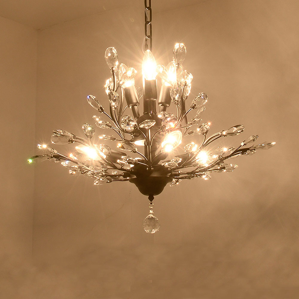Retro cristal modern ceiling lamp for bedroom