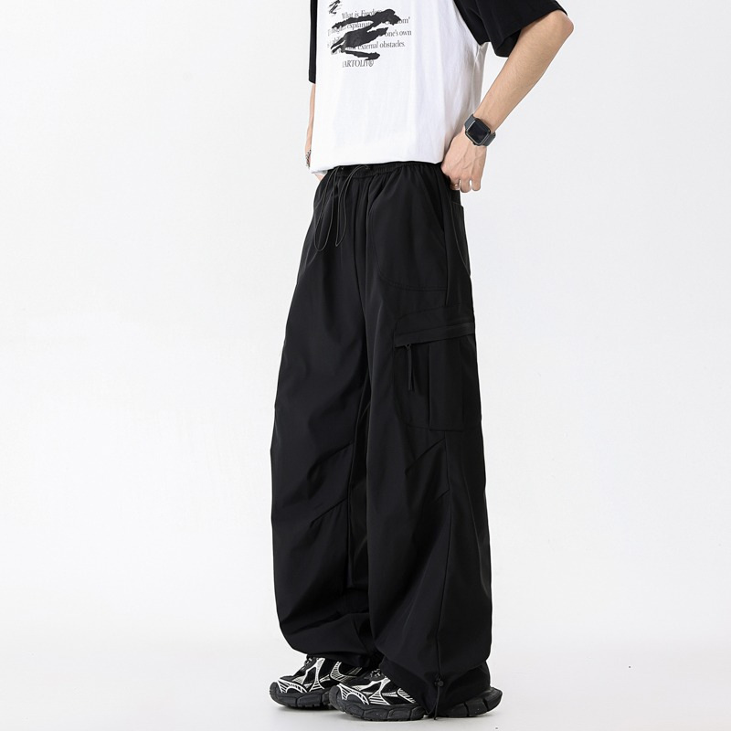 Workwear Style Men's Pants 2025 Summer New American Trendy Brand Waterproof Loose Sports Outdoor Hiking Straight-Leg Pants