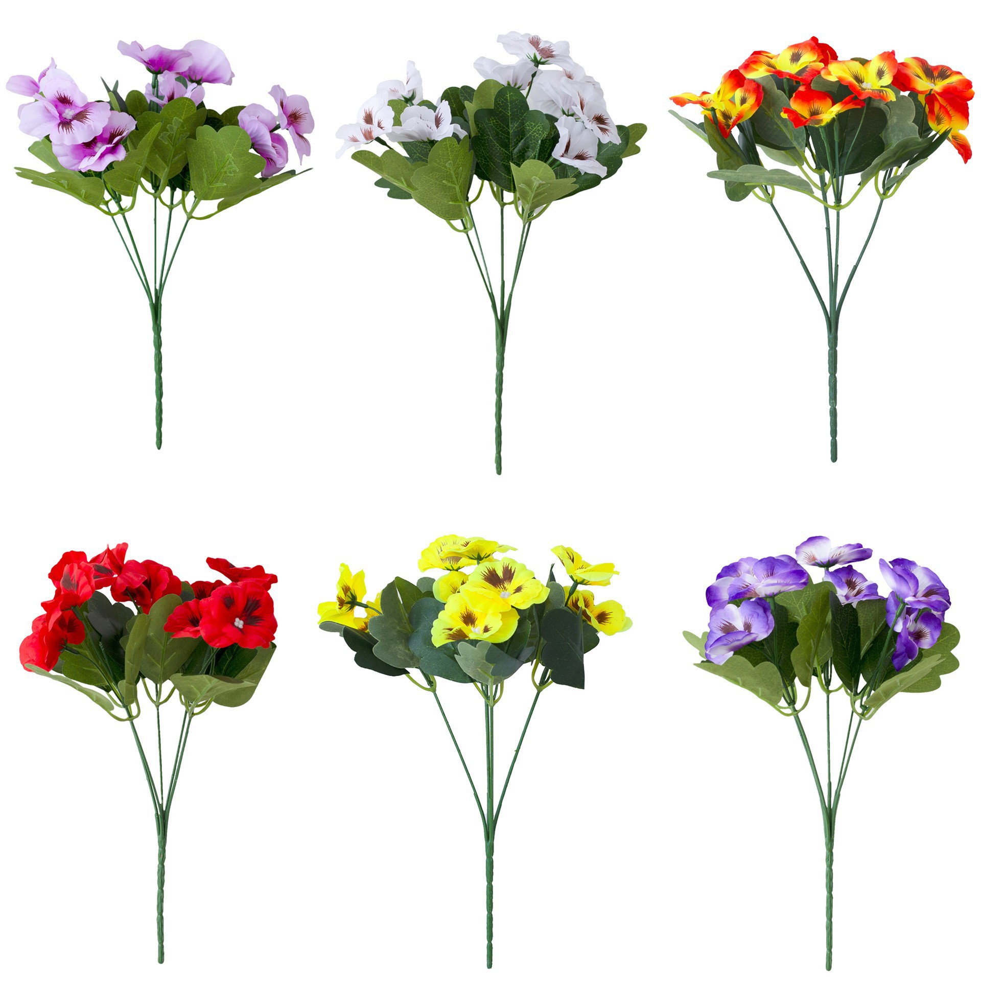 Cross-Border Spring Artificial Flowers Pansy Creative Home Hotel Outdoor Shopping Mall Decoration Artificial Flower Ornaments Silk Flower Wholesale