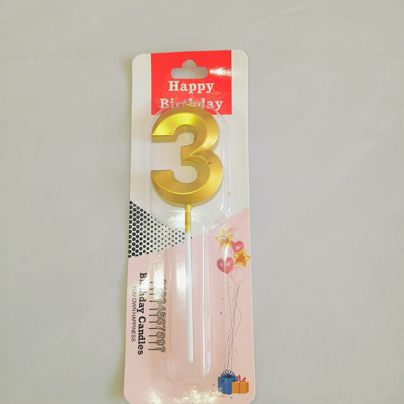 Red de celebridades de la red pastel de cumpleaños vela lápiz romántico inglés tridimensional estrella de cinco puntas creativa número amor fiesta de diamantes