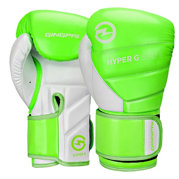 Professional practical boxing gloves neon green Y-shaped support