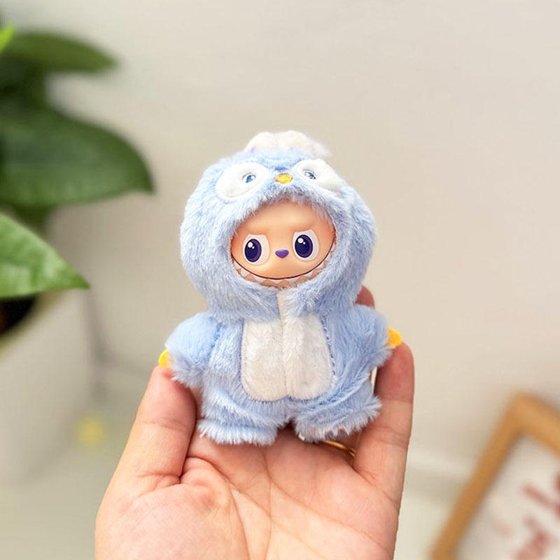 迷你版4.0LABUBU搪胶脸毛绒盲盒玩偶衣服圣诞套装小鼻嘎心底密码|undefined