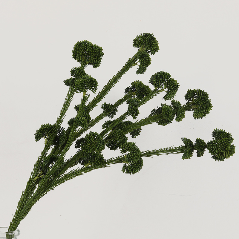 仿真小米果多肉米仔果仿真绿植植物鸡冠花软胶风信果家居婚庆装饰|undefined
