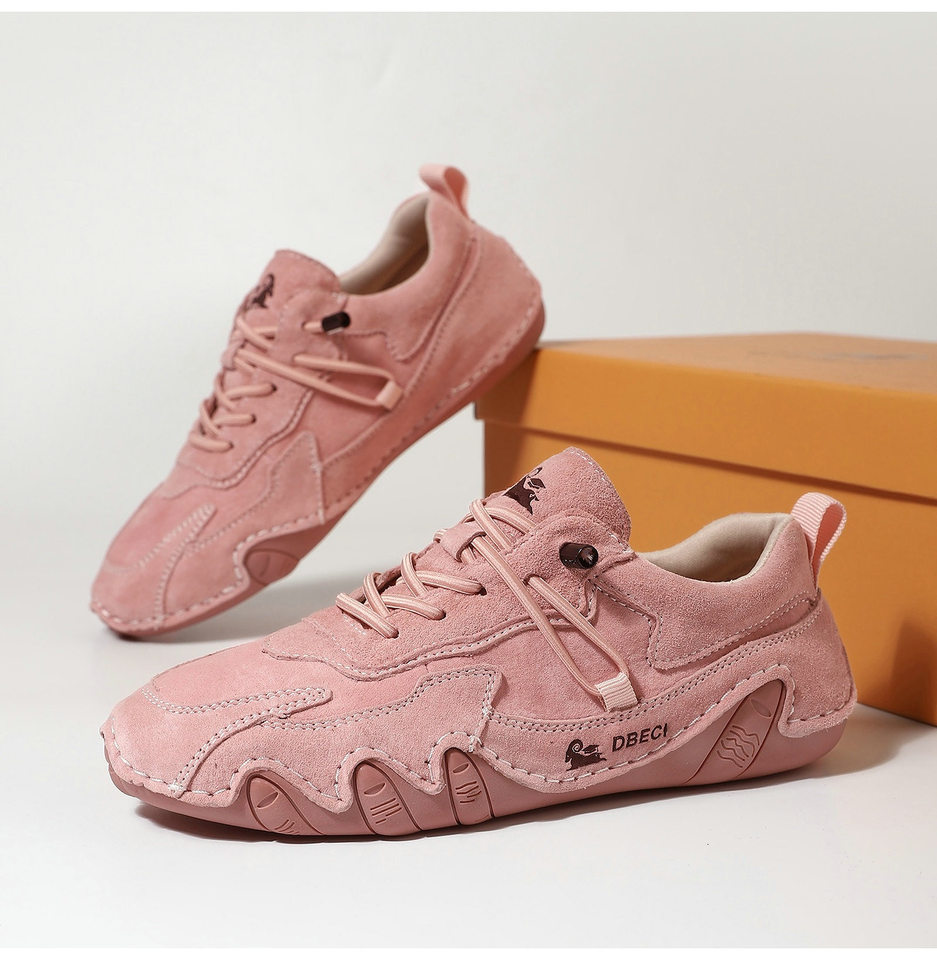 Giày thể thao da thật unisex cổ thấp mũi tròn, đế cao su, phong cách năng động — 662-3 mặt Da Màu Hồng, 662-3 mặt da màu cát, 662-3 mặt da màu nâu, 662-3 mặt da màu xám chi tiết 31