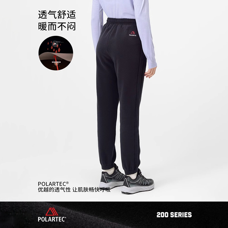 伯希和户外抓绒裤内胆Polartec200女款春季摇粒绒运动裤124311234