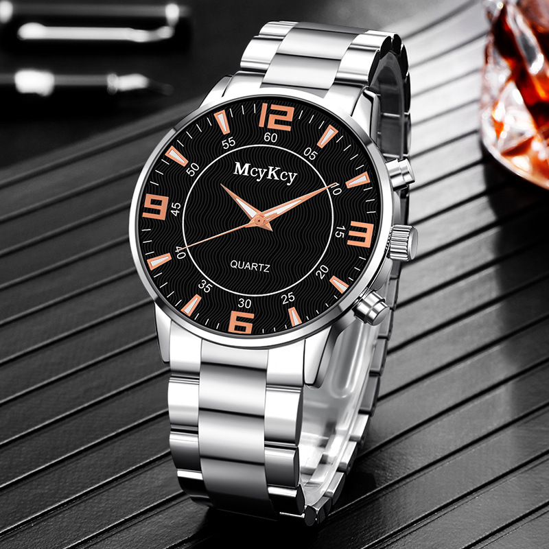 Direct Gift McyKcy Montre à quartz pour homme avec bracelet en acier allié simple_voghion.com