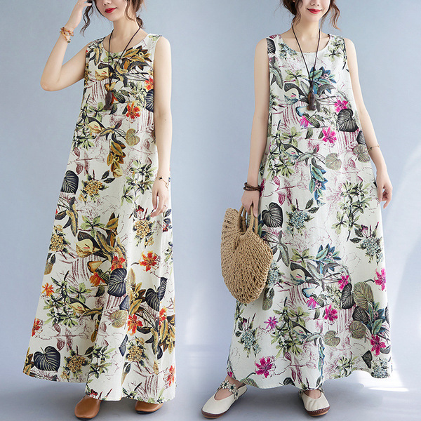Summer retro ethnic long skirt