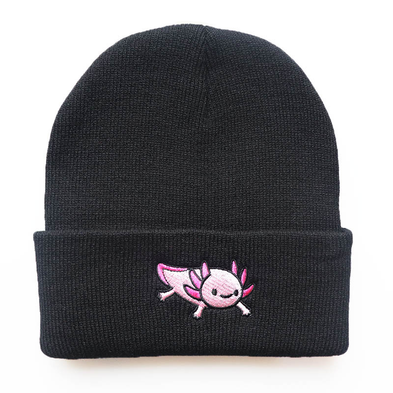 Populaire hommes et femmes automne et hiver animaux de bande dessinée hexagone dinosaure broderie tricot chapeau laine chapeau sports de plein air chapeau froid_voghion.com