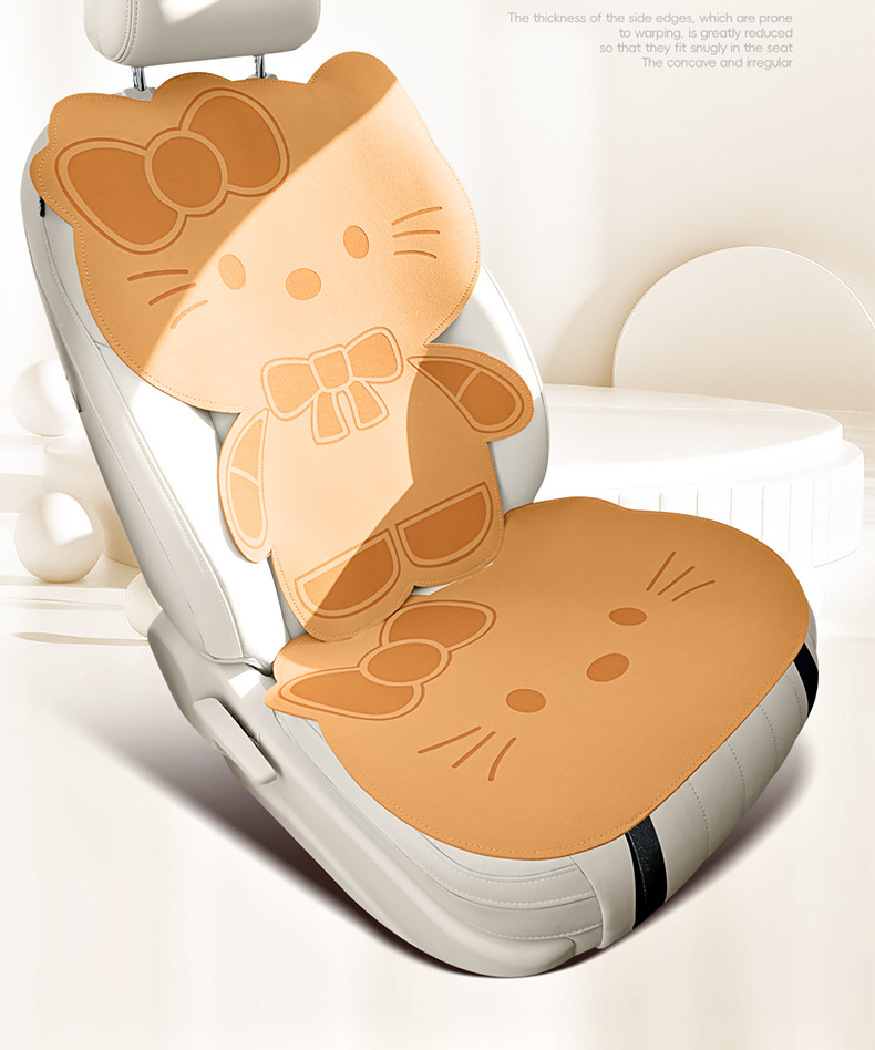 2026 Car Seat Cushion, Universal for All Seasons, Suede Seat Cushion, High-End Saddle Pad, Suede Seat Cover, Summer Slim Waist Design