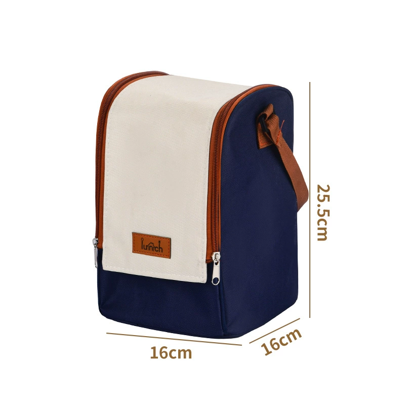 Insulated handheld lunch bag, thermal travel picnic cooler, waterproof, small & large