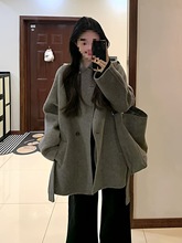 新款呢子大衣女毛呢外套中长款小个子赫本风感气质正流行