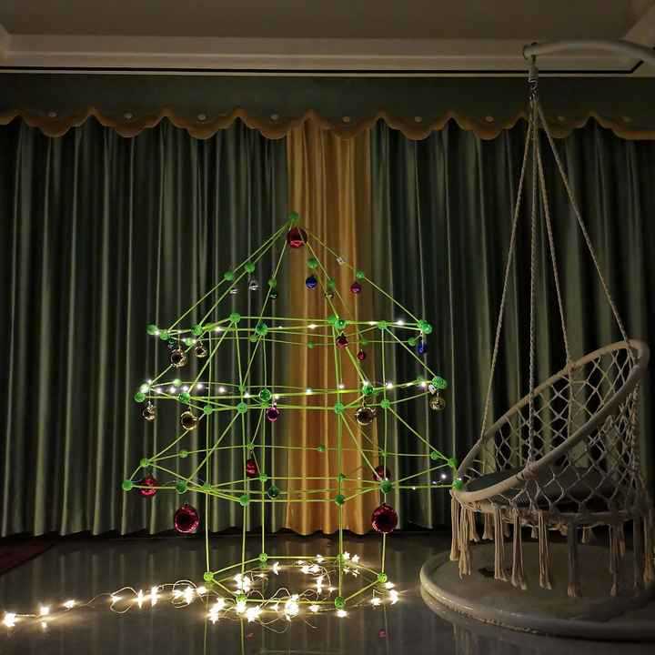 Transfronterizos DIY cuentas de bloque de juguetes indoor y outdoor puzzle puzzle puzzle árbol de Navidad barra de torsión