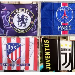 Football fans big flag Real Madrid Liverpool AC Milan fans hanging flag 1 m big flag hanging flag bar decoration hanging flag