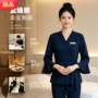 spa长袖美容院美容师工作服