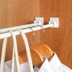 Cabinet Rod Holder – Anti-Dislodgement, for Curtains, Door Screens, and Shower Curtains – Non-Slip Support Bracket with Adhesive Hooks & Adjustable Rod Extension