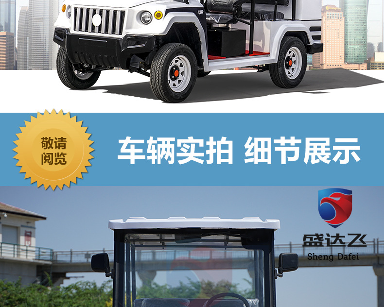 5-8 Electric Sightseeing Patrol Car Scenic Spot Tour Campus Property Patrol Homestay Reception Real Estate RV