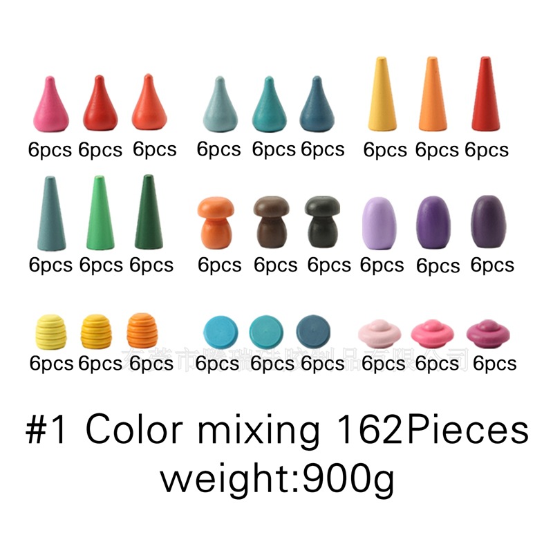 Nordic ins estilo cambiante del arco iris Bloques de Construcción Para Niños jengle pila de música juguetes educativos de educación temprana Montessori material didáctico