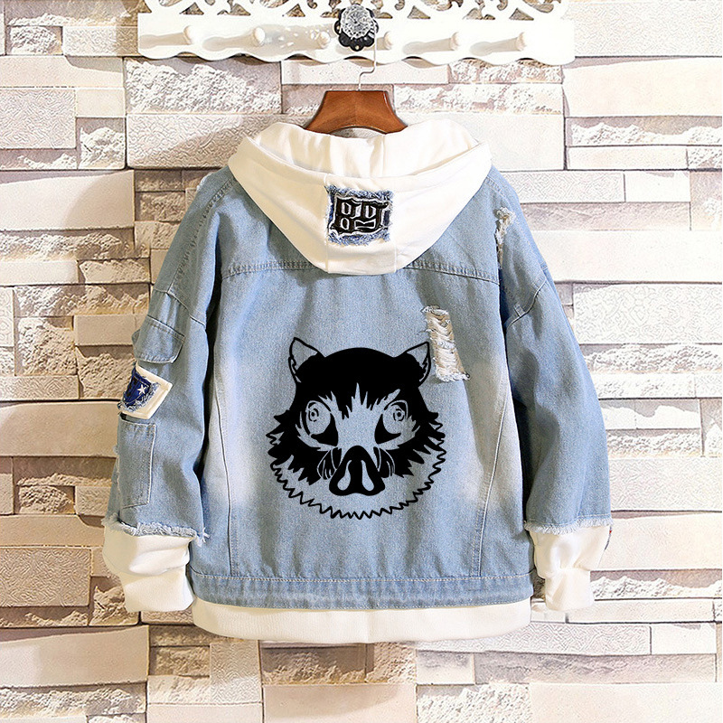 Cowboy Coat Cross-border Animation New Surrounding Male and Female Students Fake Two-piece Clothes Sweater