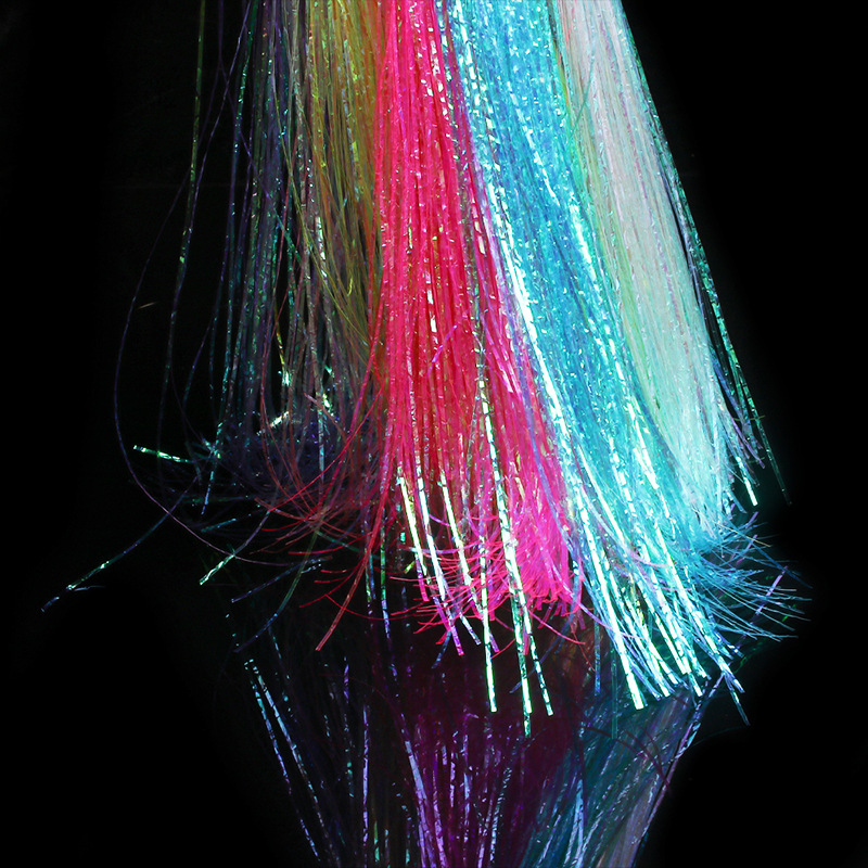 Wifreo 1mm silla brillante relieve alta reflexión correa de mosca de mar gancho material de unión 8 colores