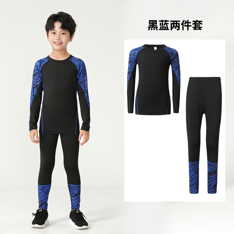 새로운 검정색과 파란색 투피스 세트