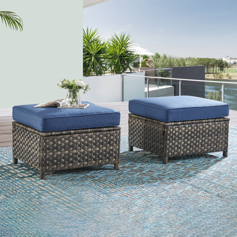 Amazon sofá de protección solar impermeable al aire libre silla trío de ratán patio norteamericano jardín combinación sofá terraza villa