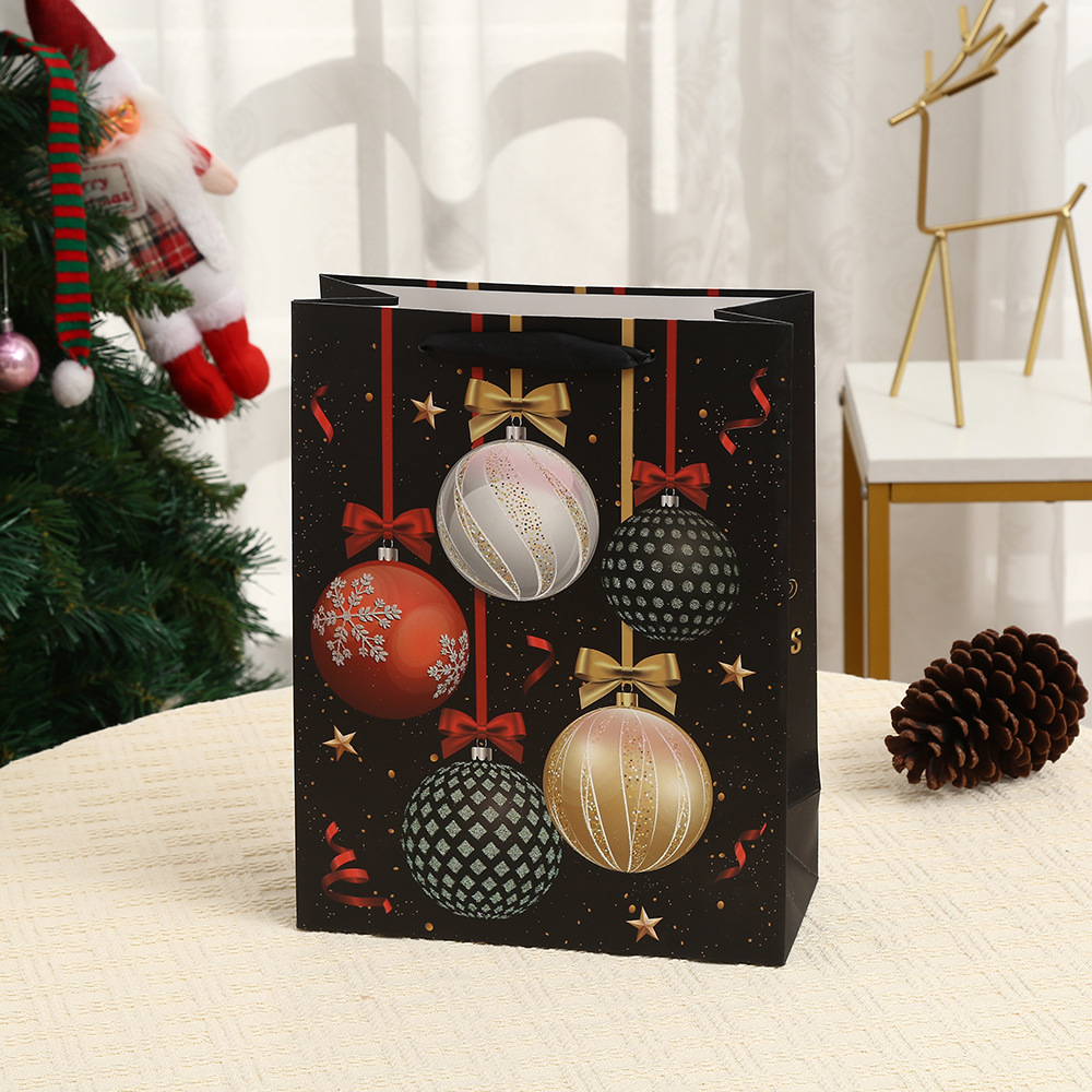Nueva bolsa de papel de Navidad, bolsa de regalo, bolso de bronceado de color de moda, bolsa de embalaje de regalo de Navidad creativa