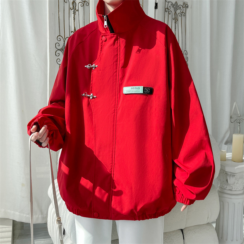 Estilo europeo y americano Vibe piloto chaqueta Primavera de los hombres oversize retro americana ropa montar ropa