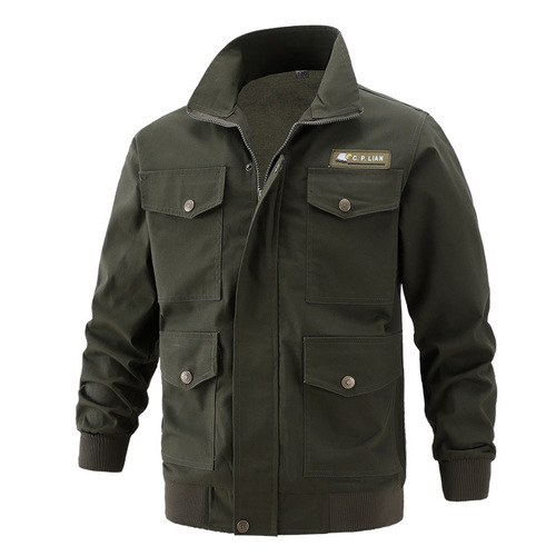 Cotton canvas multi-pocket durable heat-resistant workwear multi-pocket set durable heat-resistant welding suit casual workwear