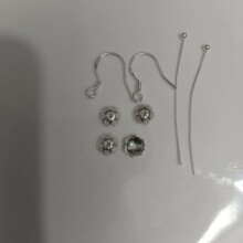 diy�Ʒ���� 6mm���yɫ�͹źϽ��и�Ƭ�����������925�y���^��