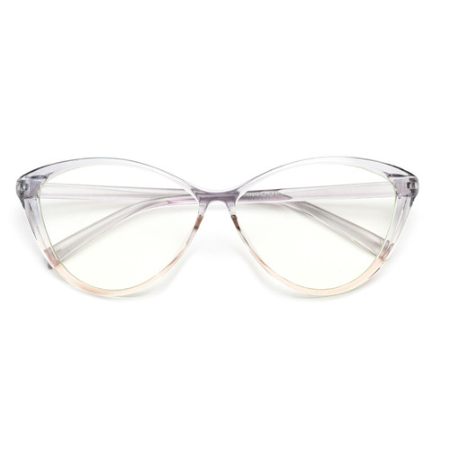 T7212 Western and Eastern TR90 Lightweight Cat-Eye Prescription Glasses Frame for Women, Ins Retro Modern Blue Light Flat Frame