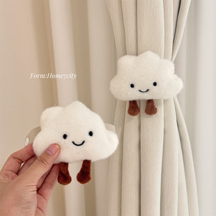 2 Packs! Cute Cloud Curtain Straps, Bedroom Curtain Decorative Buckles, Elastic Straps, Ropes, Home Goodies