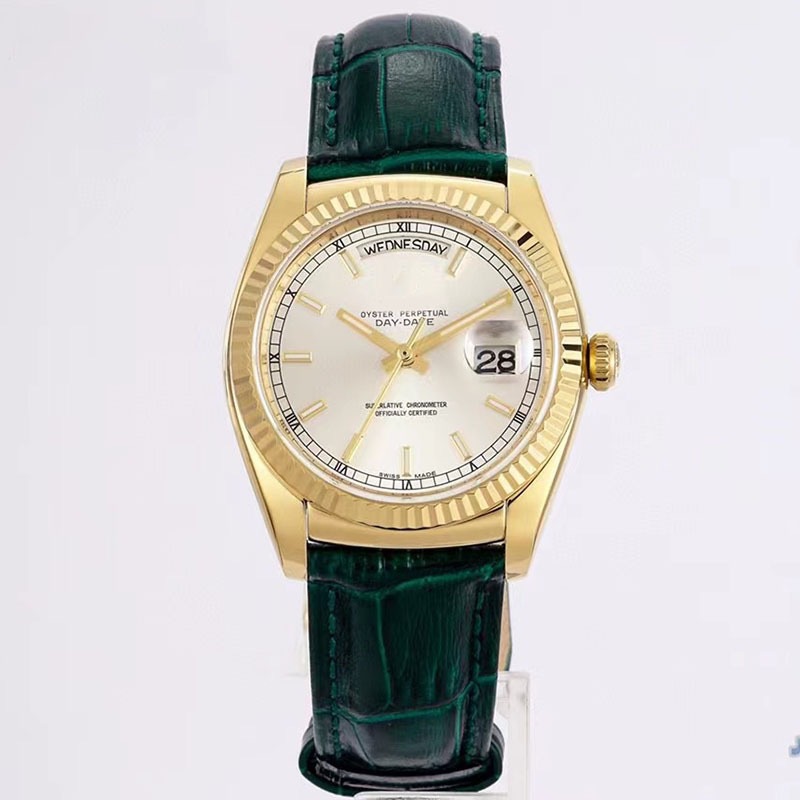 공장 직접 판매 라오가 로그 듀얼 캘린더 DD 시계 완전 자동 기계식 시계 하이 엔드 C 공장 녹색 물 유령 시계