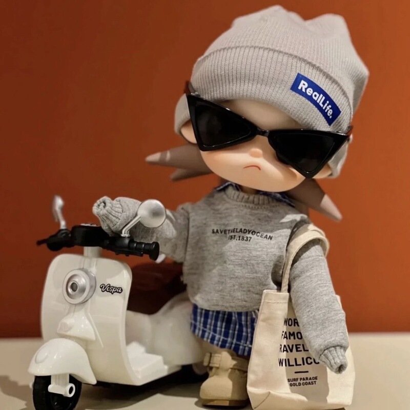 Zsiga Doll Outfit 1/8 Action Figure Clothes Sister Plaid Shirt Sweatshirt Doll Outfit Set Replacement