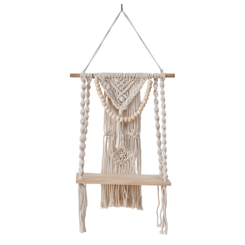 Wall-mounted shelf, plant hanger wall decoration, small single-layer hanging flower stand, lace wall-mounted shelf