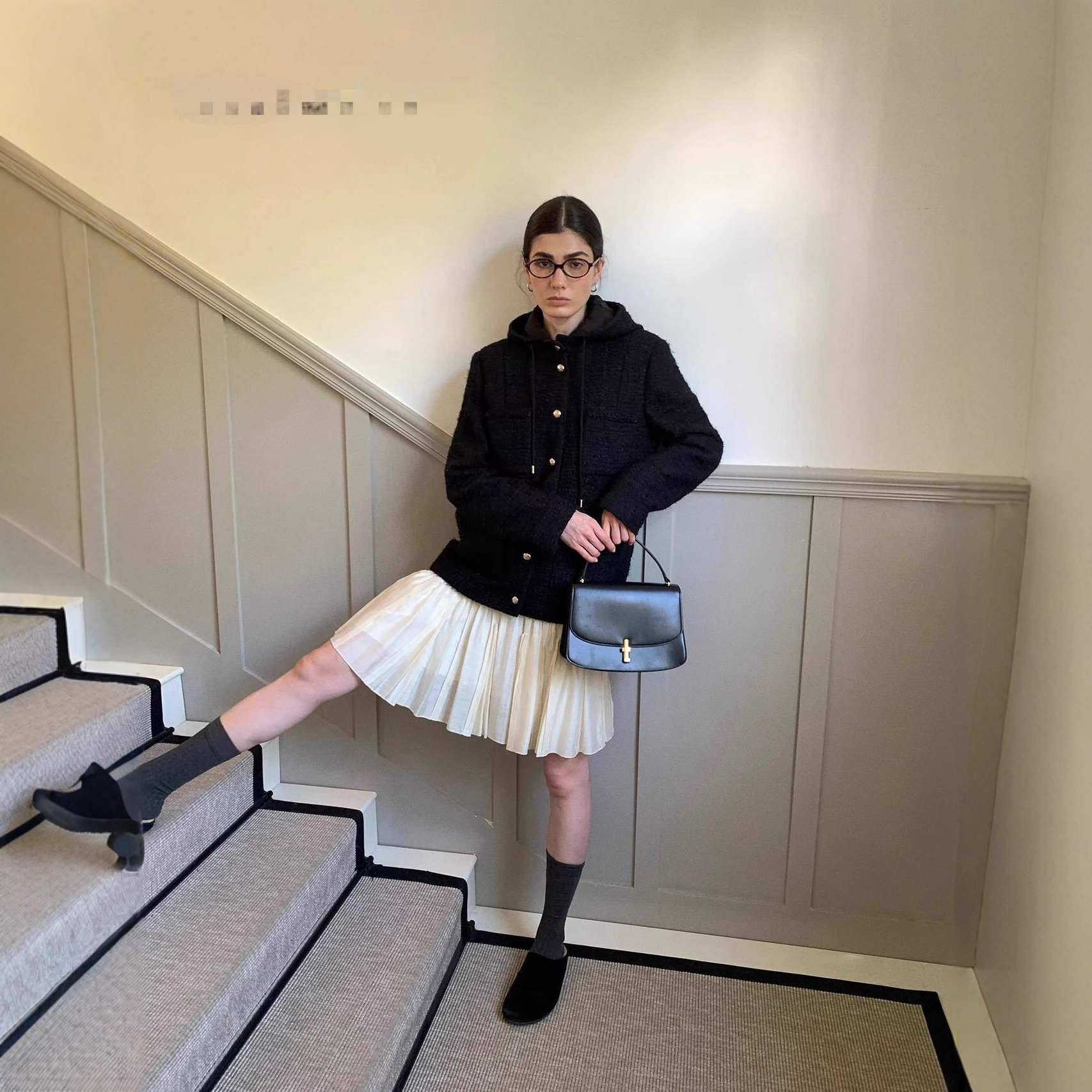 028 New Autumn and Winter Style Small Fragrant Style Detachable Hooded Thick Floral Single-Breasted Style Jacket