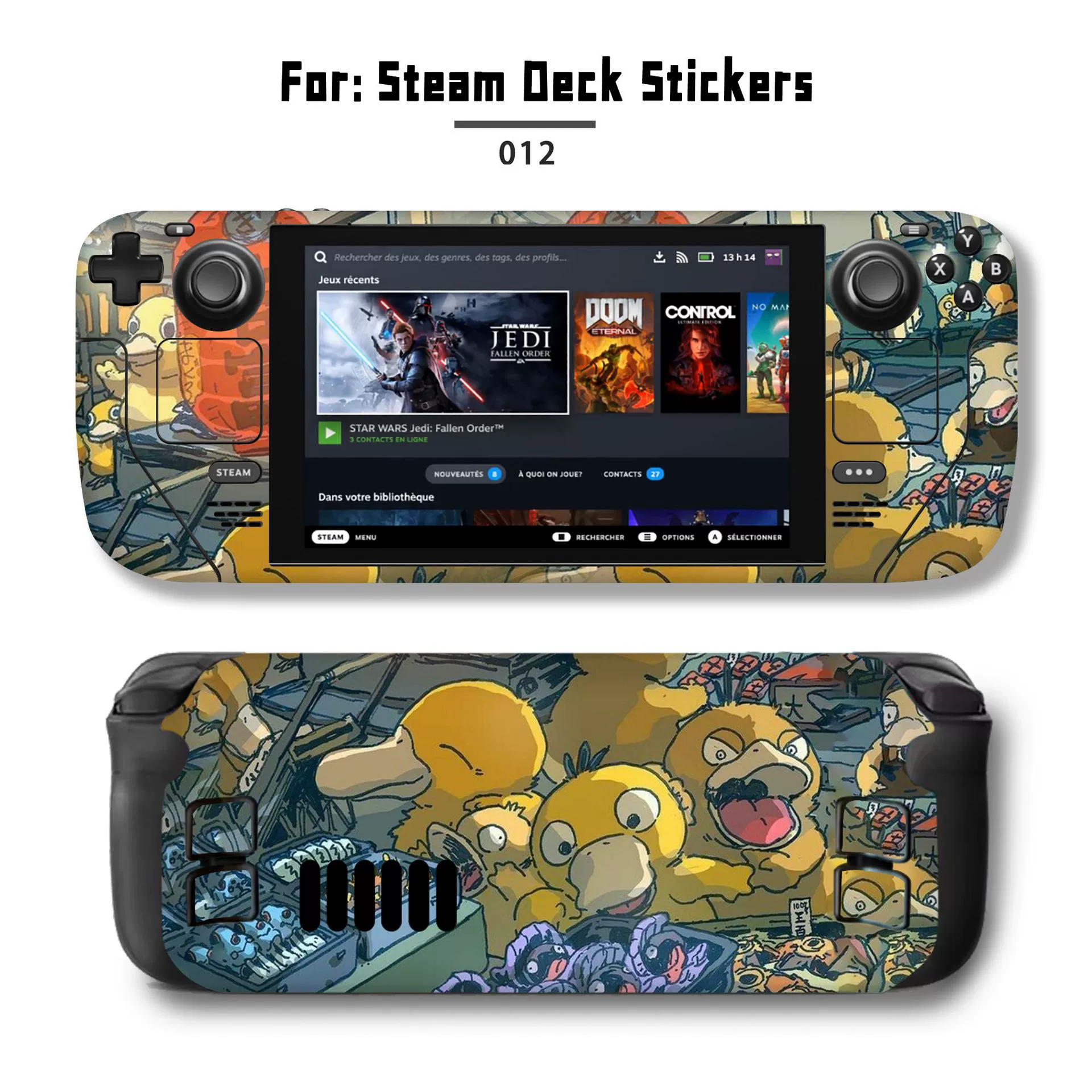 Подходит для наклейки Steam Deck, наклейка на Steam Deck Patch, Steam Panda, вручную, персональный пиксель