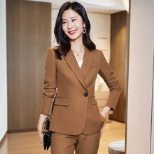 2023新款休闲西装套装秋冬粉色高端职业装时尚气质高级感女士西服