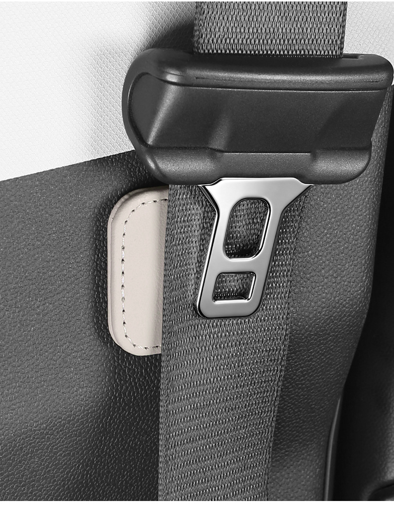 Magnetic safety belt limiter for car, anti-collision and noise-reducing fixing patch for car seat belt, interior accessories
