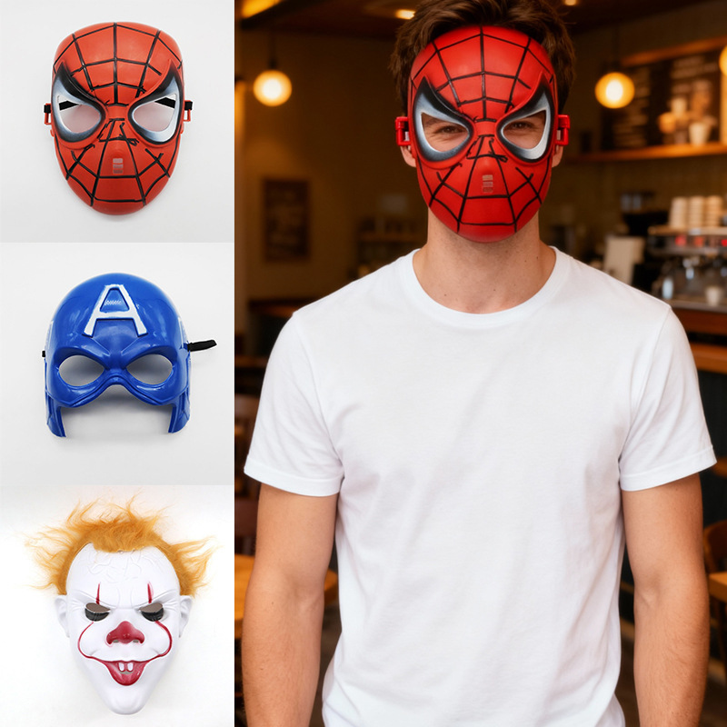 Anime transfronterizo Vengadores Spider-Man Hulk Capitán América Iron Man máscara accesorios