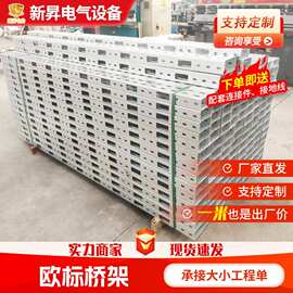 定制欧标大跨距打孔型电缆桥架厂家加工生产金属线槽出口镀锌加工