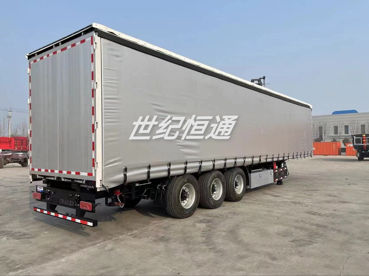 侧帘半挂车集装箱式物流运输篷布货车卡车空气悬架车对外直发-阿里巴巴