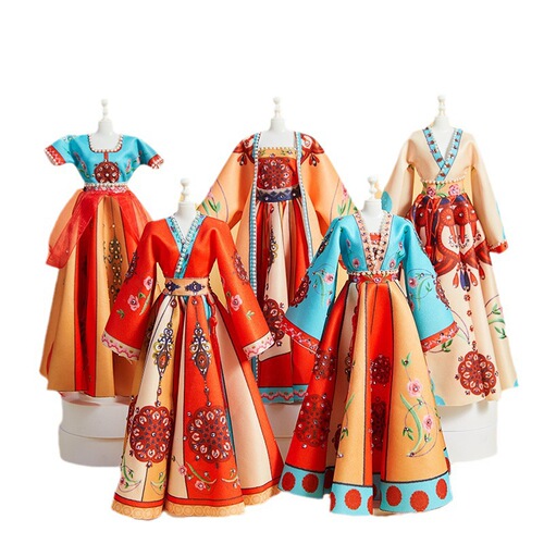 Children's costume Hanfu design girls 5-12 years old primary school student clothing handmade diy educational toys school gift