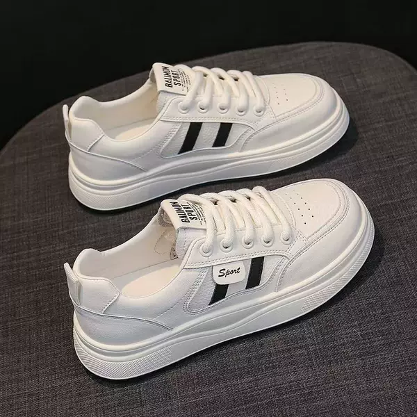 Women's Shoes 2026 New Spring Hot-Selling Versatile Thick-Soled Flat White Sneakers for Female Students Casual Sports Sneakers for Women
