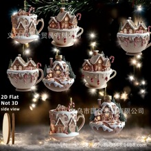 2dƽ��8pcs�}�Q���ȱ����ѩ��ľ�|�Ғ��ǹ���ѩ���}�Q���b��