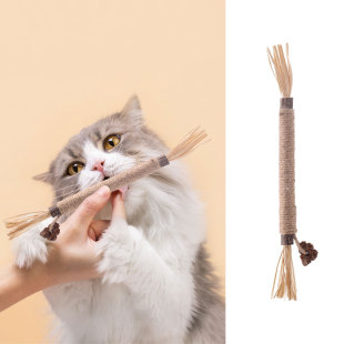 猫玩具自嗨解闷木天蓼棒猫咪用品宠物磨牙棒逗猫剑麻绳猫用玩具 阿里巴巴 