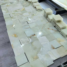 300*300天然青玉卡里冰玉奢石小块大理石样板装修选材