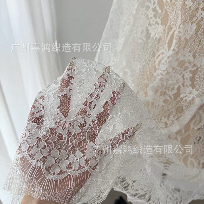 150 * 160 pestañas tela de encaje vestido de boda tela de encaje hueco tela de encaje tridimensional