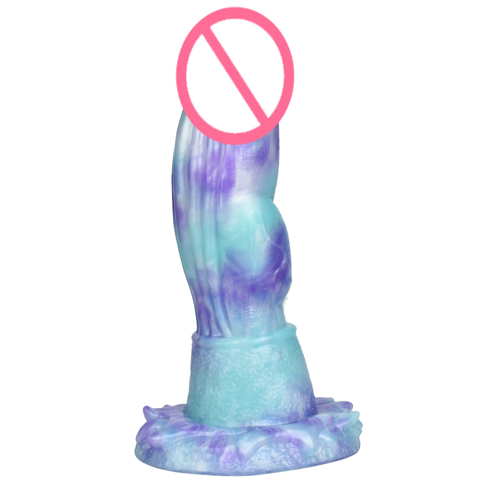 Dragón de hielo Polla pene de silicona líquida juguetes sexuales para adultos Yin anal de doble propósito clímax equipo juguetes sexuales para casa