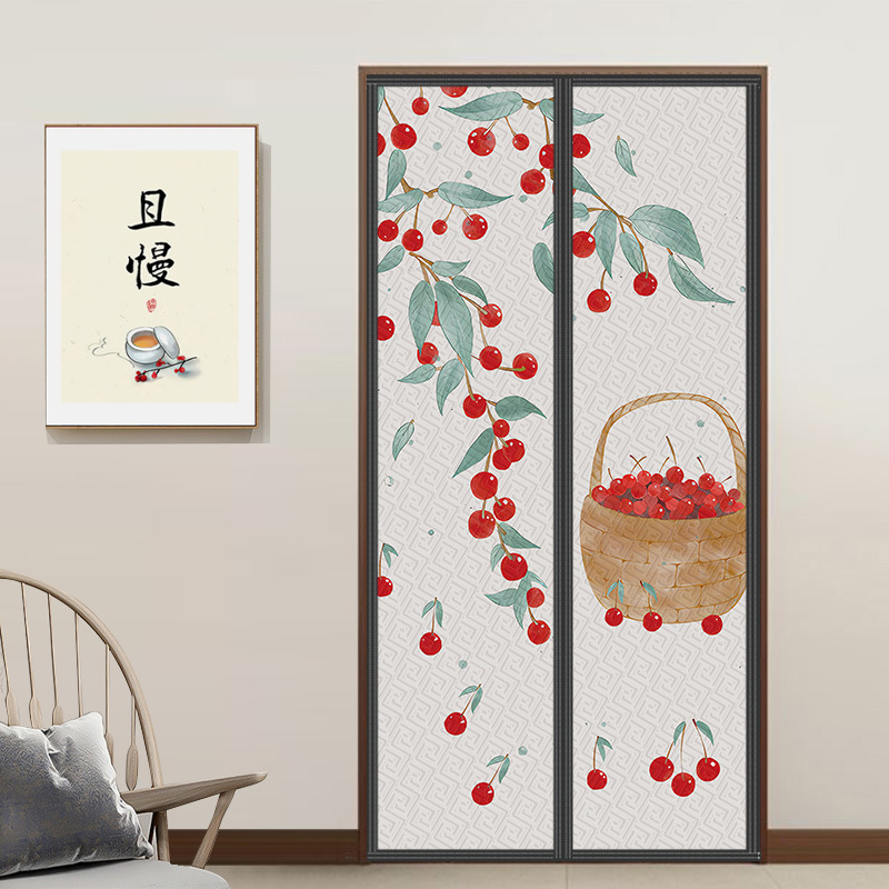 厚手の綿製ドアカーテン 冬用 防寒 防風 無孔設置 家庭用 2025年新モデル 防音 冷蔵室専用|undefined